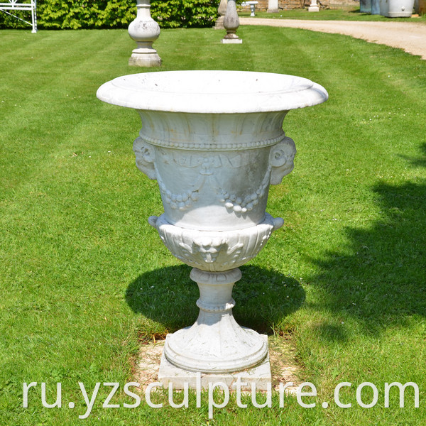 white marble flower pot 